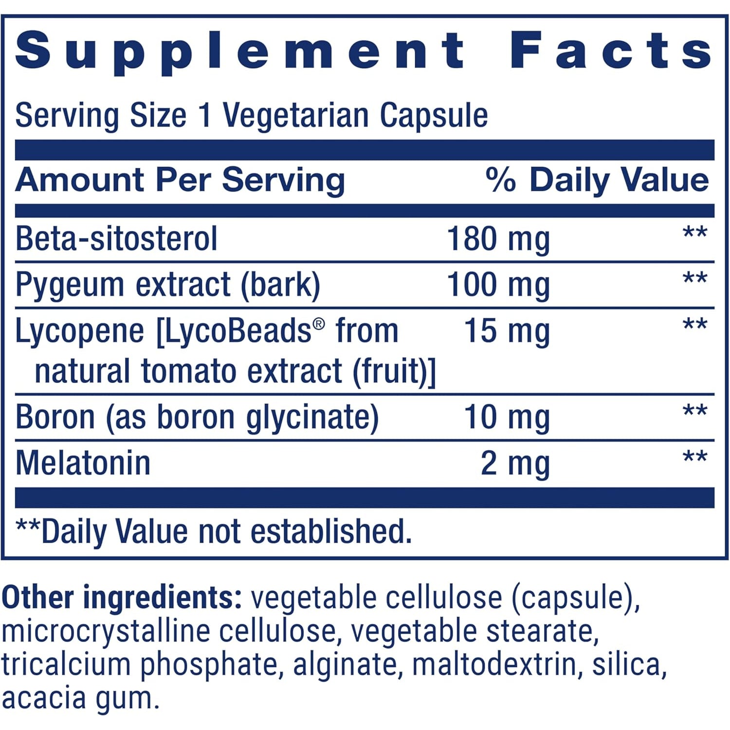Life Extension Men'S Bladder Support, Melatonin, Beta-Sitosterol, Lycopene, Nighttime Urination, Sleep Patterns, Prostate Health, Bladder Support, Gluten Free, Non-Gmo, Vegetarian, 30 Capsules