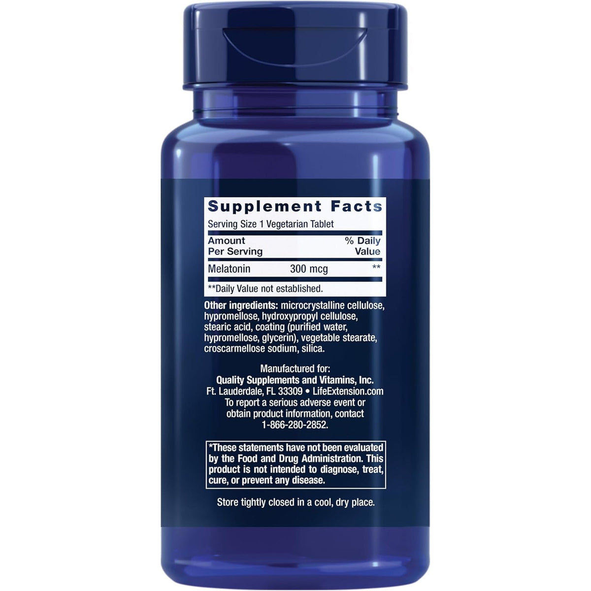 Life Extension Melatonin 6 Hour Timed Release, 300 Mcg, Extended-Release Formula for Gentle Sleep Support, Healthy Circadian Rhythms, Cellular Defense, Gluten-Free, Non-Gmo, Vegetarian, 100 Tablets