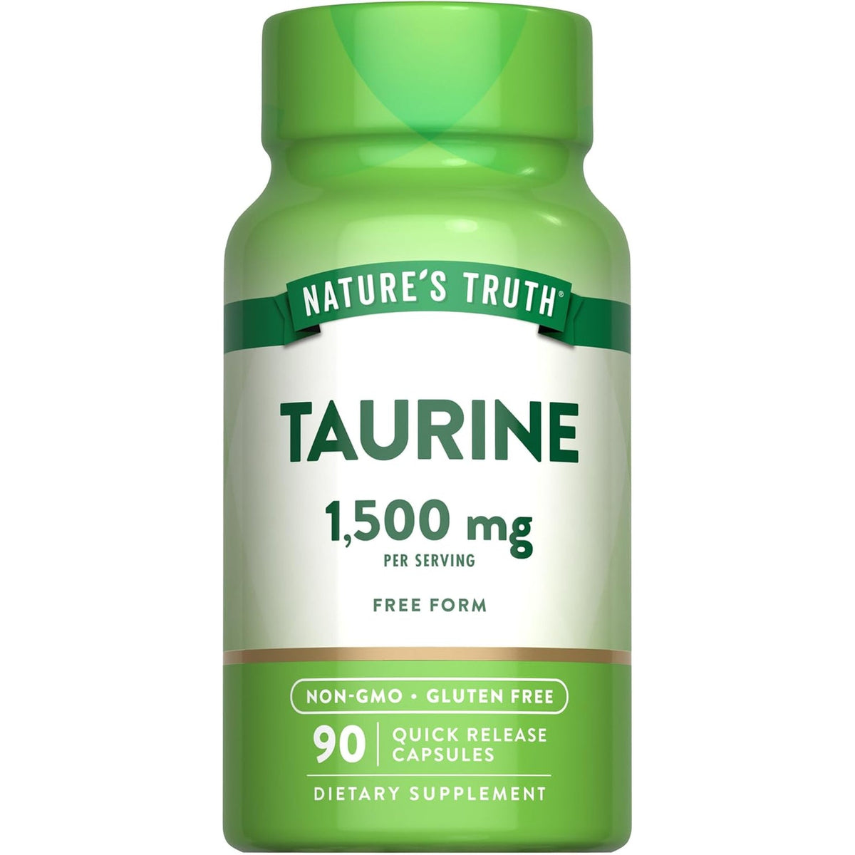 Nature'S Truth Taurine Supplement | 1500Mg | 90 Capsules | Non-Gmo & Gluten Free Amino Acid Supplement
