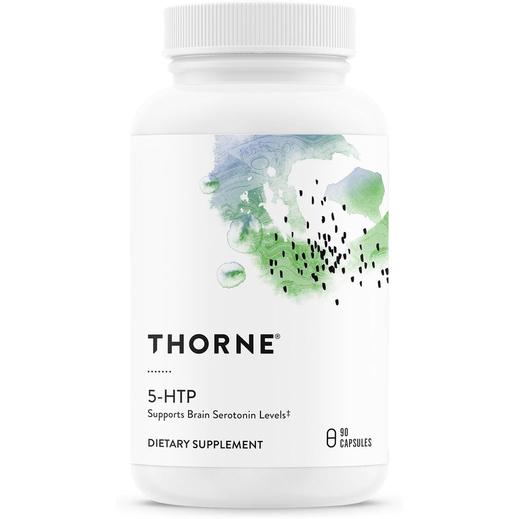 THORNE - 5-HTP - Contains Vitamin B6 - Serotonin Support for Sleep & Stress Management* - 5-Hydroxytryptophan Supplement - Third-Party Certified - Gluten, Dairy & Soy-Free - 90 Capsules