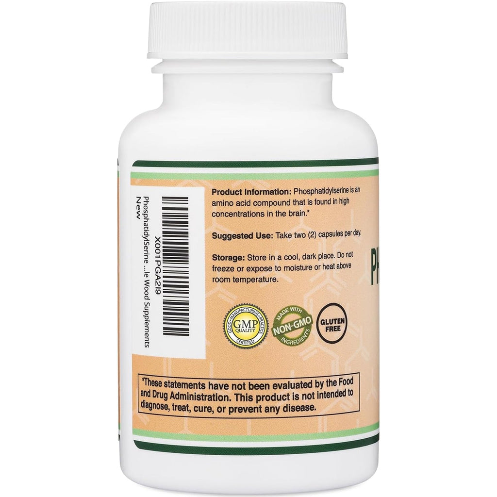 Phosphatidylserine Supplement 300Mg per Serving, 120 Capsules (Phosphatidyl Serine Complex) by Double Wood