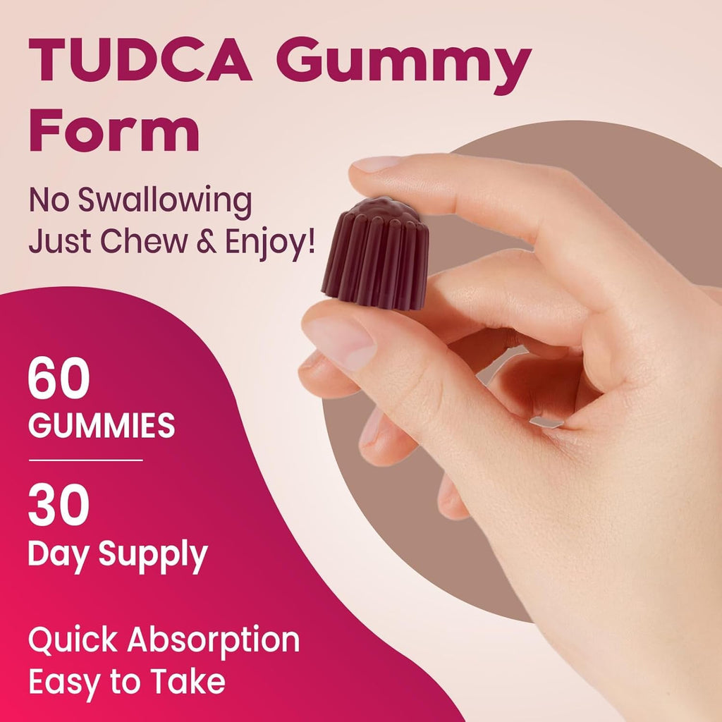 Premium TUDCA Bile Salts Gummies - 2000Mg High Potency Liver Support Supplement, Liver Detox & Repair with Milk Thistle, Artichoke, Probiotics - Vegan, 30 Servings