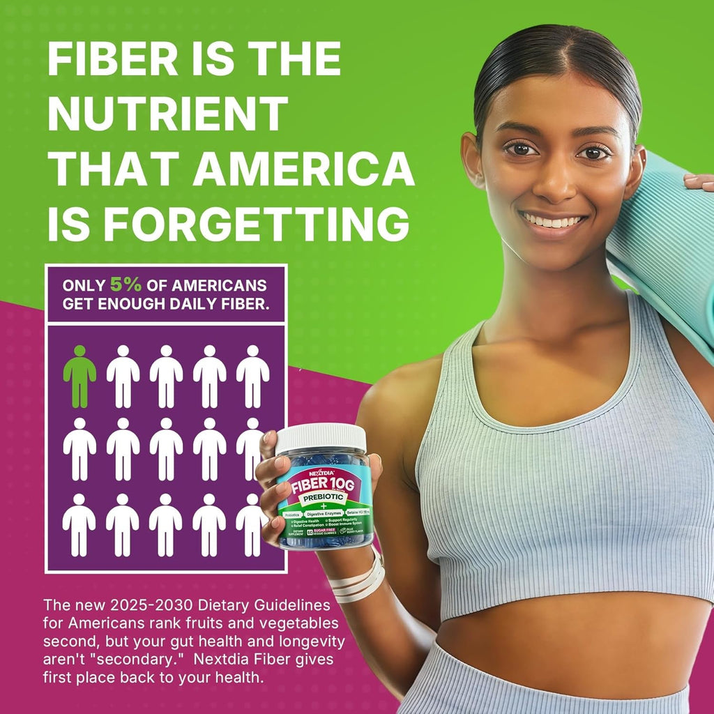 Fiber Gummies for Adults, Sugar Free 10G Prebiotic Fiber Supplement with Digestive Enzymes, Probiotics & 100Mg Betaine for Digestive & Gut Health and Regulate Bowel Movement, Vegan, Gelatin Free,120Ct