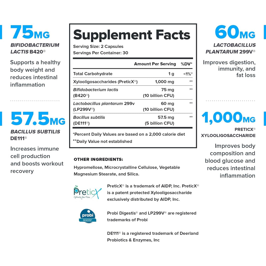 LEGION Biome Probiotic - Natural Probiotics Gut Health Supplement for Women & Men - Probiotic Nutritional Supplements Help Reduce Bloating, Cramping & Gas - Colon Health Probiotic Pills, 30 Servings