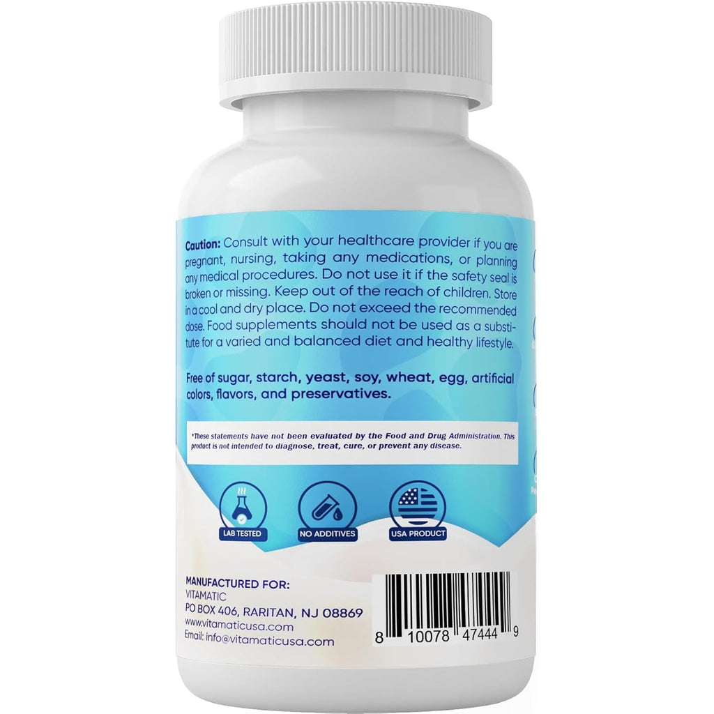 Vitamatic Bovine Colostrum Supplement 1000 Mg per Serving - 50% Highest Igg - Supplement for Gut Health, Hair Growth, Beauty, Muscle Recovery, & Immune Support - 120 Capsules
