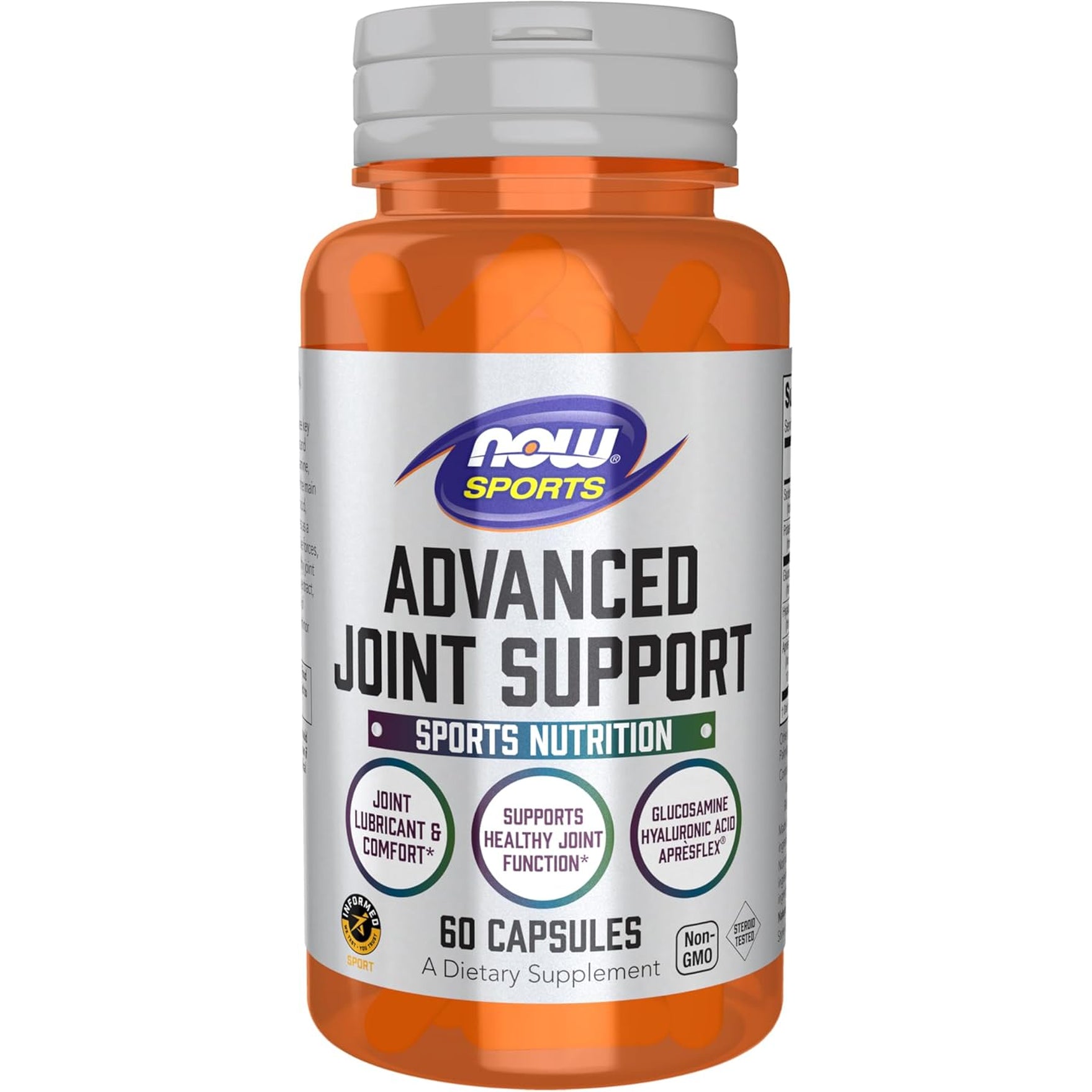 Now Sports Nutrition, Advanced Joint Support, Glucosamine, Hyaluronic Acid, Apresflex, 60 Capsules