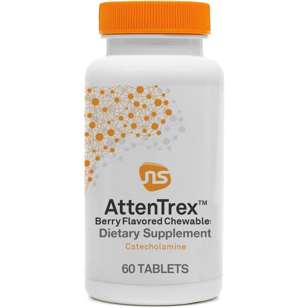 Neuroscience Attentrex - Chewable Brain Supplements for Memory and Focus for Adults & Kids - Supports Dopamine, Epinephrine & Norepinephrine for Natural Energy, Attention & Cognitive Clarity (60 Ct)
