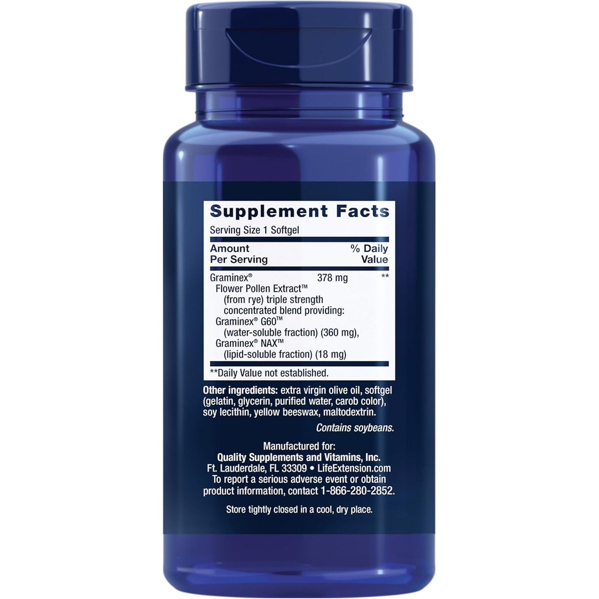 Life Extension Triple Strength Prostapollen™, Prostate Health, Prostate Function, Flower Pollen Extract, Gluten Free, 30 Softgels