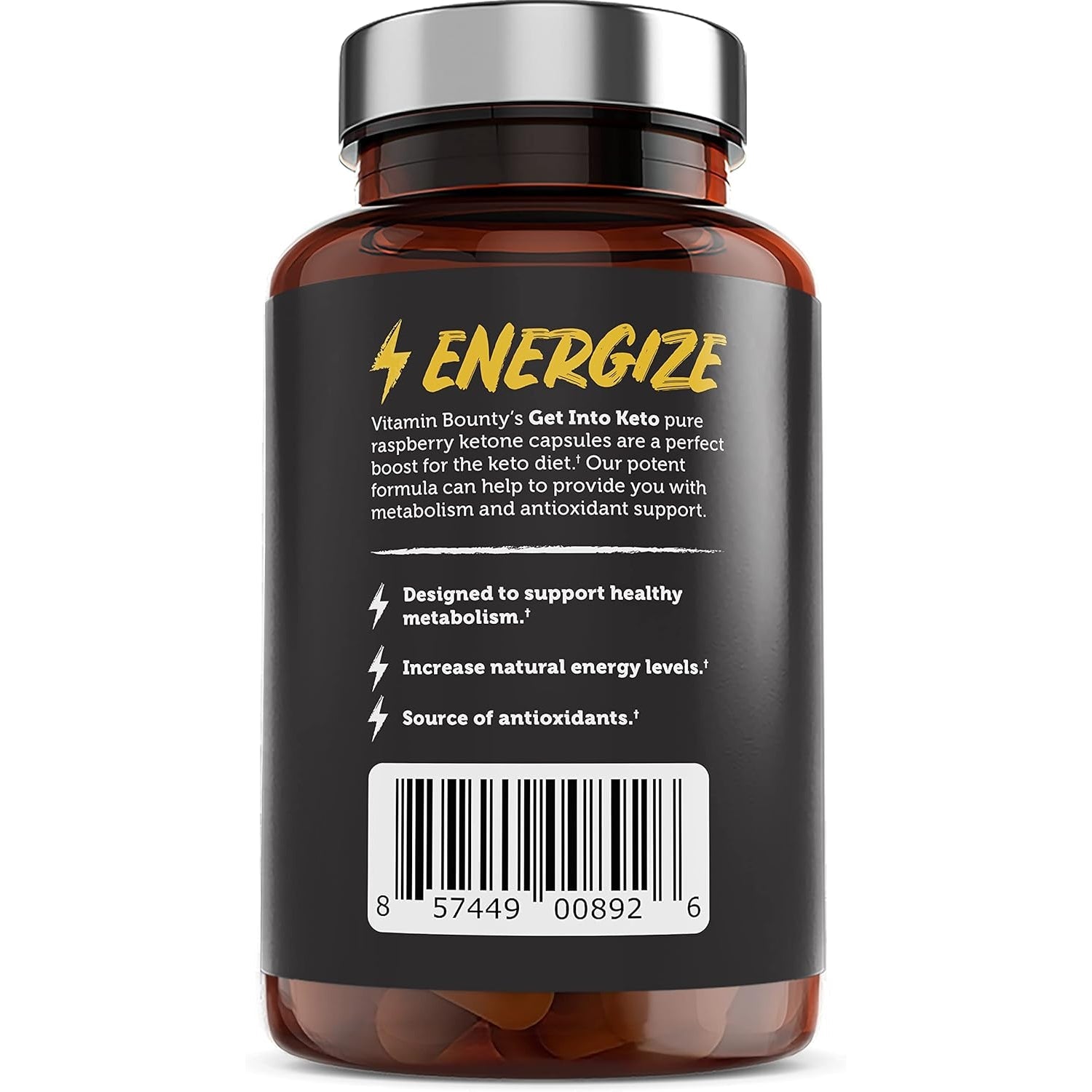 Vitamin Bounty Premium Raspberry Ketones Supplement - Keto Pills for Weight Loss - Promotes Ketosis & Metabolism Support - Keto Diet Aid - Energy Boost for Women & Men - 60 Capsules