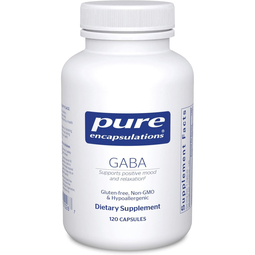 Pure Encapsulations GABA - Supplement to Support Relaxation & Moderation of Occasional Stress - with Premium GABA Amino Acids - 120 Capsules