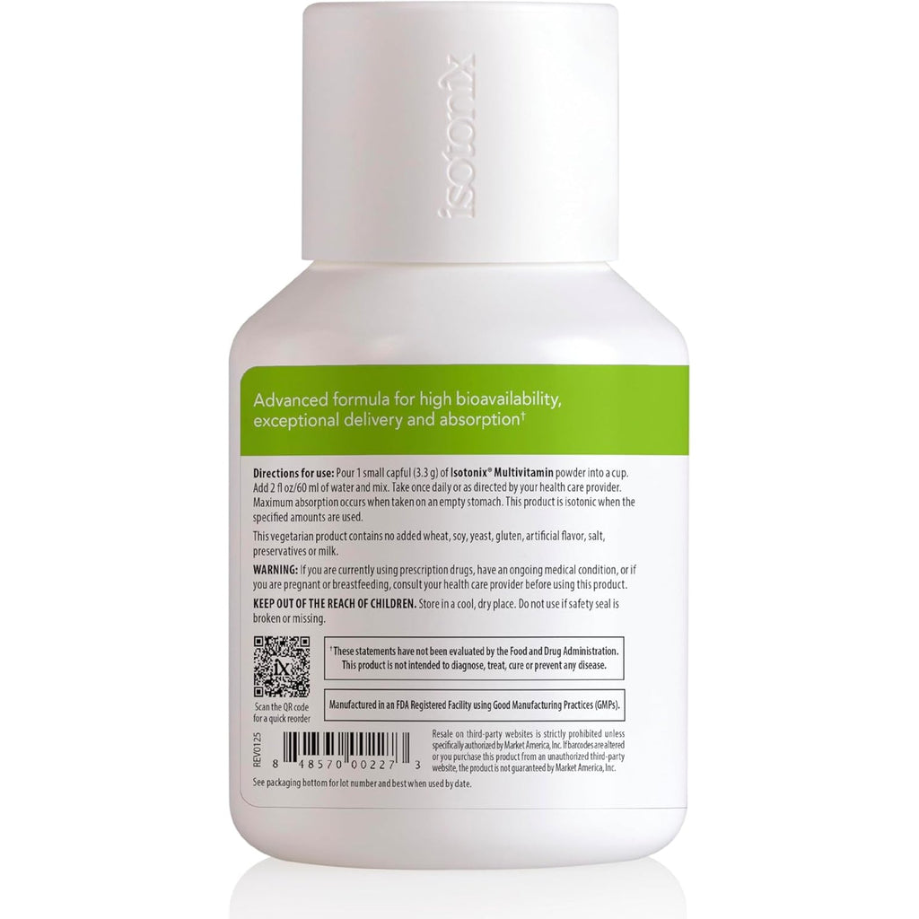 Isotonix Multivitamin Powder without Iron – Methylated B Vitamins, Antioxidant & Mineral Support – Fast-Mix Isotonic Delivery – Vegetarian, Gluten-Free, Non-Gmo – Natural Fruit Flavor – 90 Servings