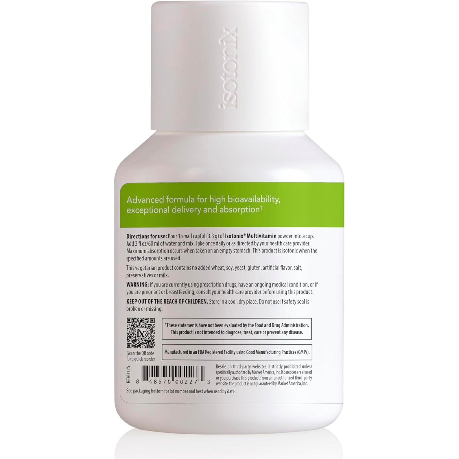 Isotonix Multivitamin Powder without Iron – Methylated B Vitamins, Antioxidant & Mineral Support – Fast-Mix Isotonic Delivery – Vegetarian, Gluten-Free, Non-Gmo – Natural Fruit Flavor – 90 Servings