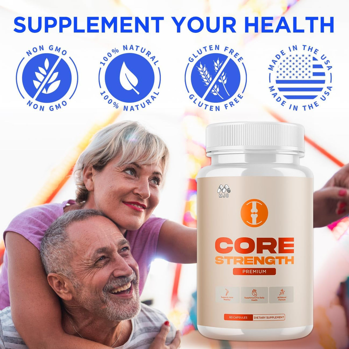Core Strength Supplement for Joint Support, Official Core Strength Joint Pills with All Natural Ingredients, Advanced Overall Health and Wellness Support with Max Strength Multivitamins (60 Capsules)