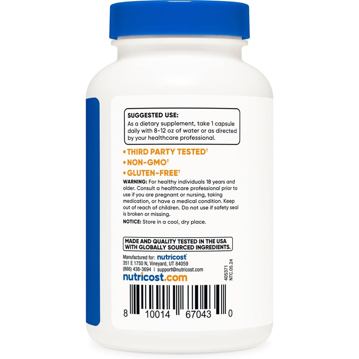 Nutricost Baikal Skullcap 500Mg, 120 Vegetarian Capsules - Non-Gmo, Gluten Free