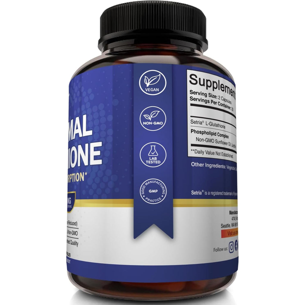 Nutriflair Liposomal Glutathione Supplement 700Mg – Setria® Reduced L-Glutathione, 60 Capsules