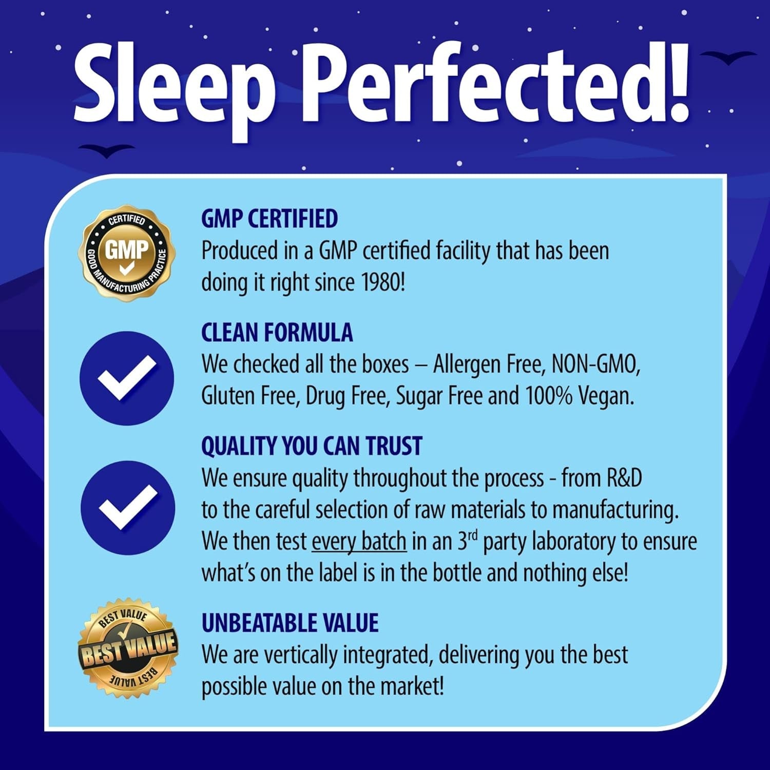 Nature'S Perfect Night | Melatonin 20Mg | 180 Quick Dissolve Tablets | Natural Mixed Berry Flavor |High Potency | Sugar Free | Vegan | Gluten Free | Value Size