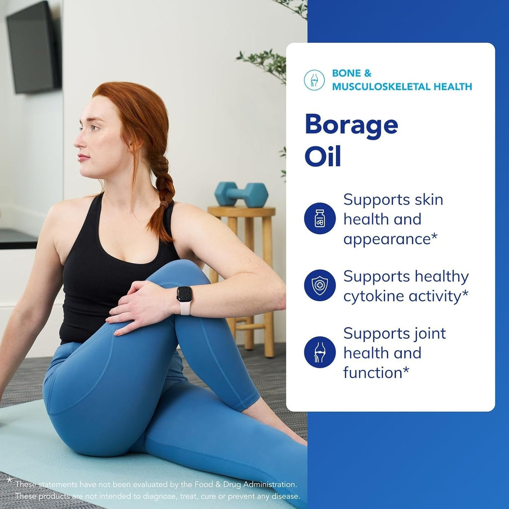 Pure Encapsulations Borage Oil | Hypoallergenic Dietary Supplement | 60 Softgel Capsules