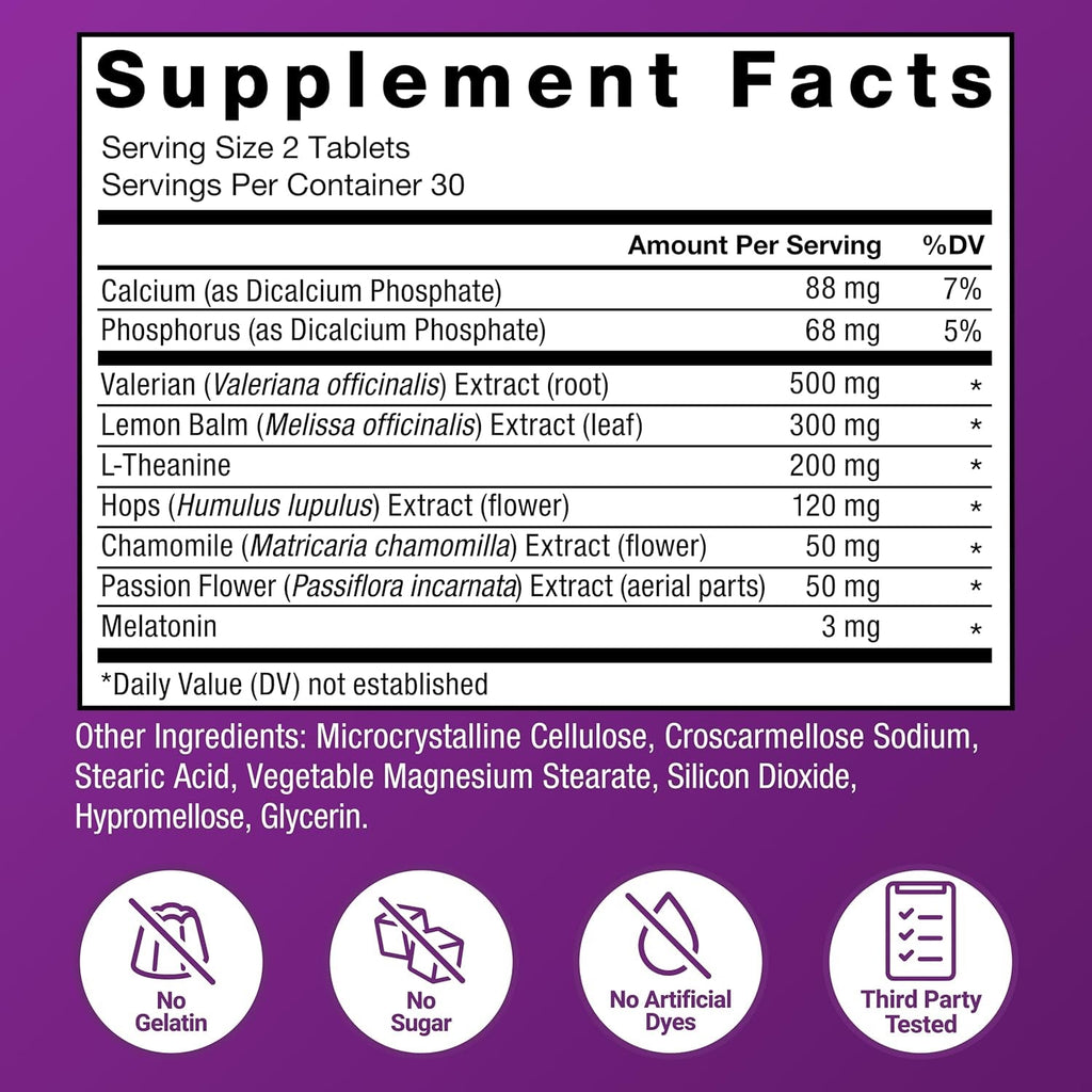 Force Factor Somnapure Drug-Free Sleep Aid for Adults for Occasional Sleeplessness with Melatonin & Valerian, Non-Habit-Forming Sleeping Pills, Fall Asleep Faster, Wake up Refreshed, 60 Tablets