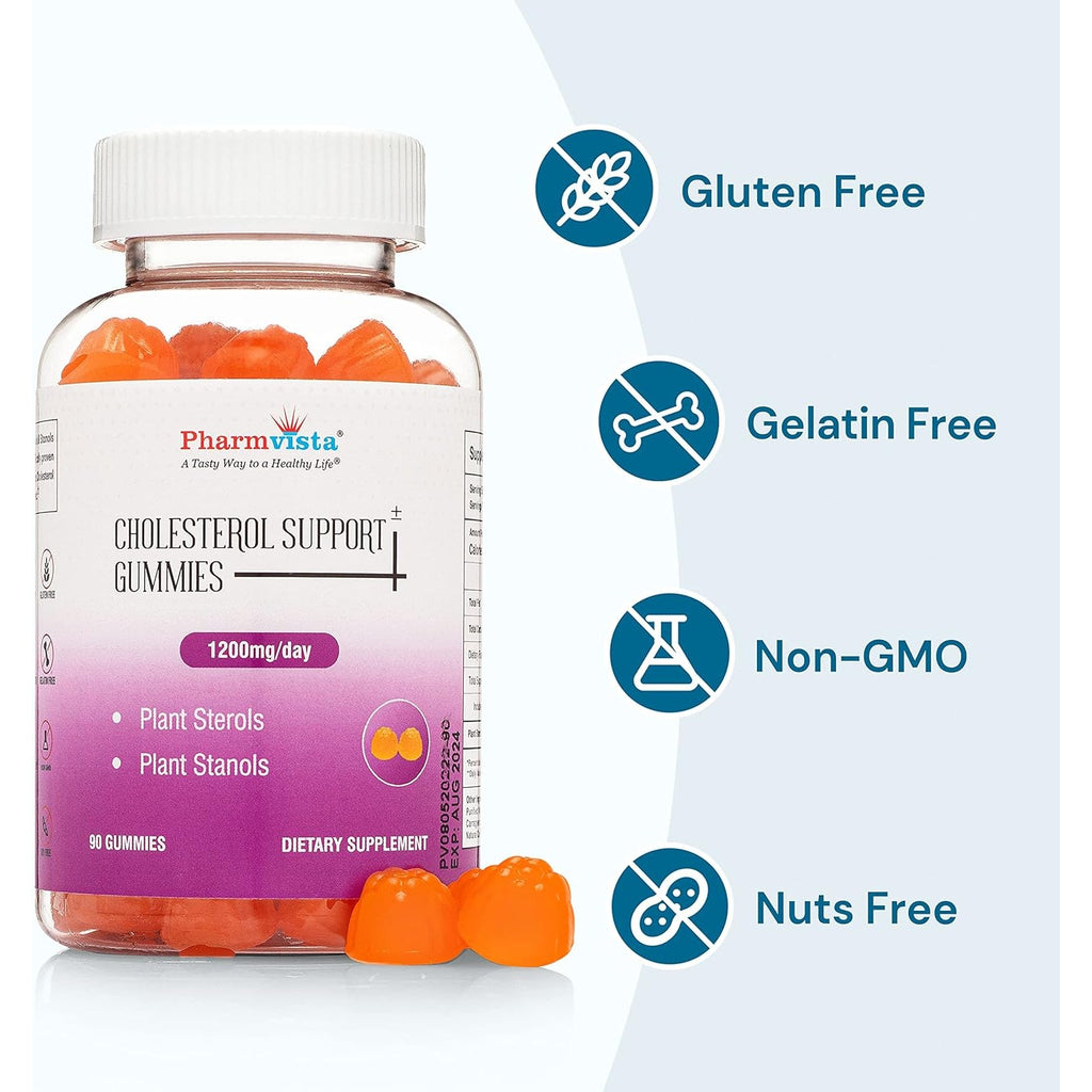 Pharmvista Plant Sterols and Stanols 1200Mg Gummy-Vegan Friendly Allergen Free Gluten Free-90 Count