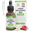 Benevolent Liquid Melatonin Drops for Adults and Kids 3Mg - Fast-Acting Sleep Drops to Fall Asleep Faster & Longer - Non-Gmo & Made in USA - Berry Vanilla Flavor, 2 Month Supply