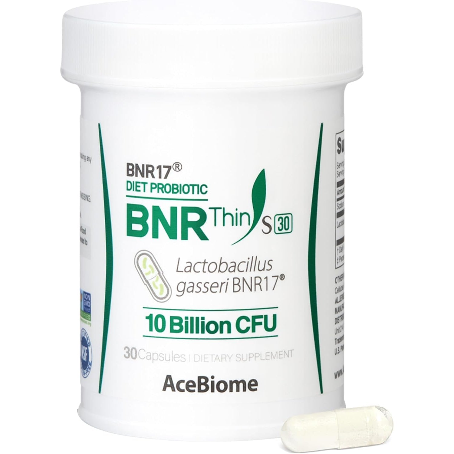 Bnrthin S30, Lactobacillus Gasseri BNR17, 10 Billion CFU Guaranteed, 30Capsules