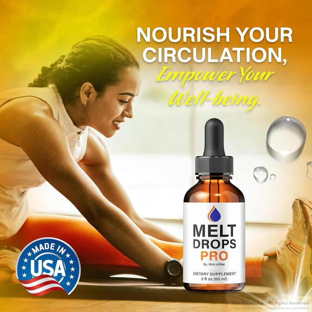 Melt Drops Pro – Meltdrops Liquid Formula for Body Balance, Fitness & Energy | Plant-Based Blend for Active Lifestyle Support | Easy-To-Use Gotas | Inspired by Pink Salt Trick (30 Servings)