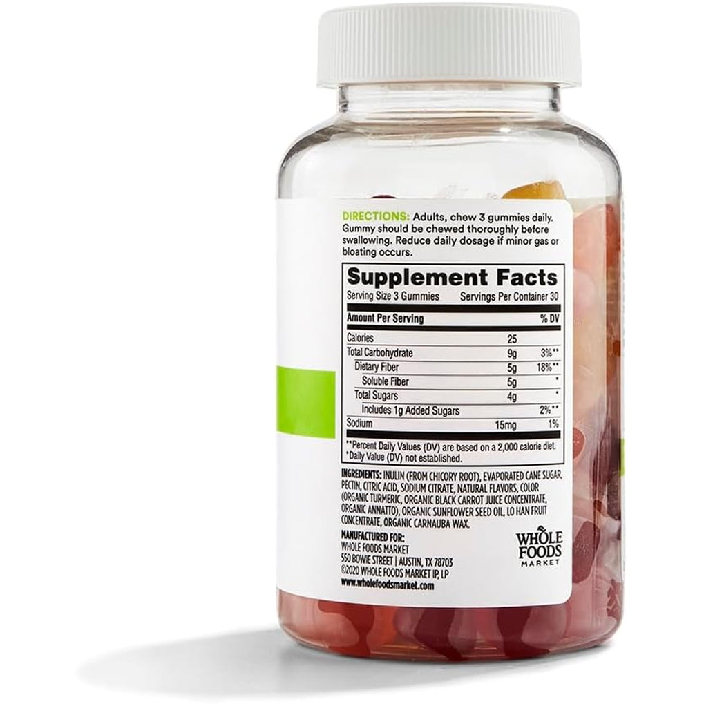 365 by Whole Foods Market, Fiber Gummies, Assorted Natural Fruit Flavors, 90 Count