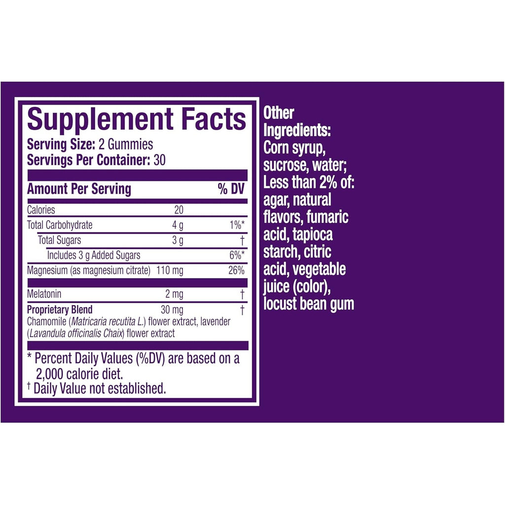 Zzzquil Pure Zzzs Muscle Relaxation Melatonin Sleep Aid Gummies, Supports Muscle Function, Helps You Fall Asleep Naturally, Fast, Melatonin + Magnesium, No Next-Day Grogginess, Drug-Free, 60Ct