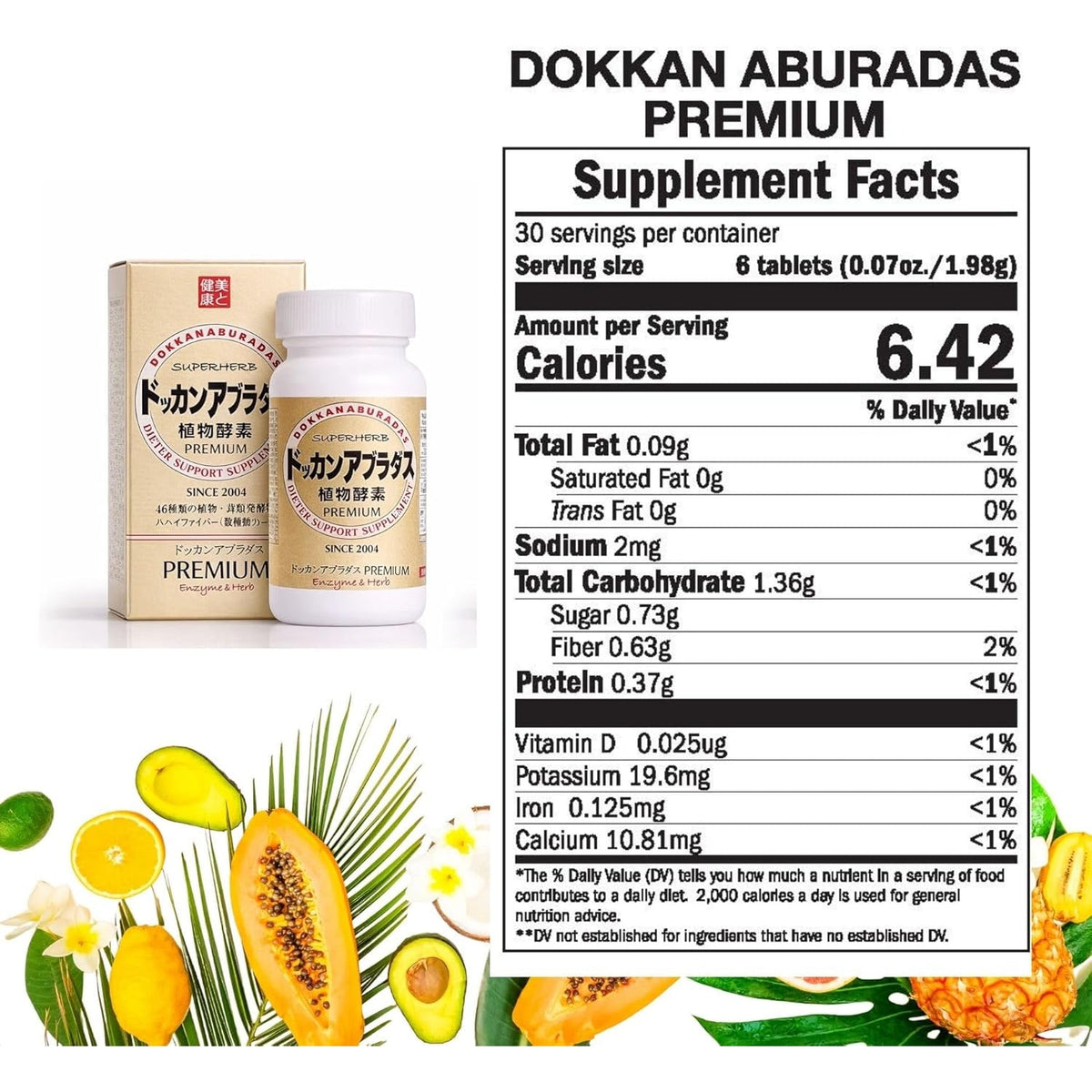 DOKKANABURADAS Plant Based Weight Loss Supplements for Women Fat Belly& Bloating, Natural Digestive Enzymes, Metabolism Booster Weight Loss Pills with 46 Plants& Fiber from Japan 180 Pill Premium