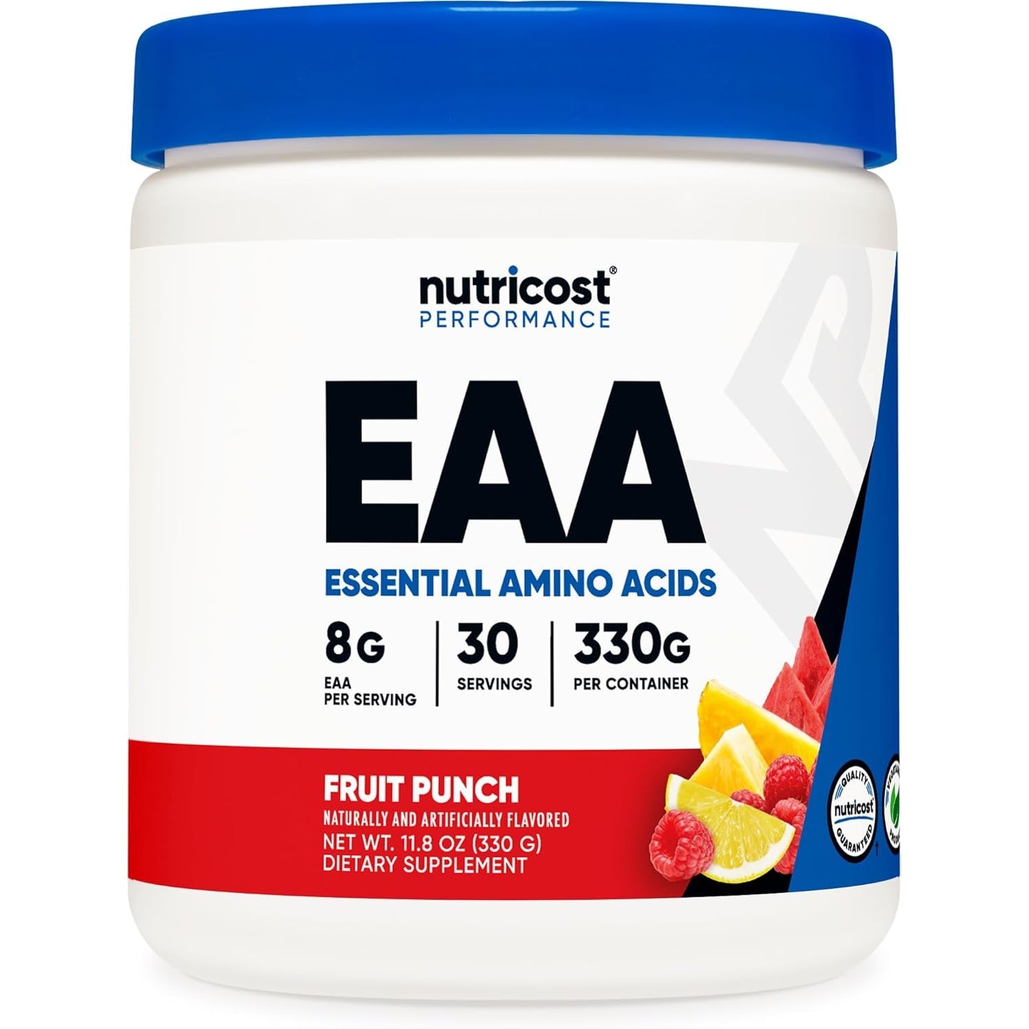 Nutricost EAA Powder 30 Servings (Fruit Punch) - Essential Amino Acids - Non-Gmo, Gluten Free, Vegetarian Friendly