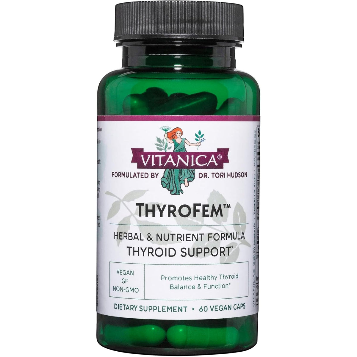 Vitanica Thyrofem, Thyroid Gland Support, Vegan, 60 Capsules