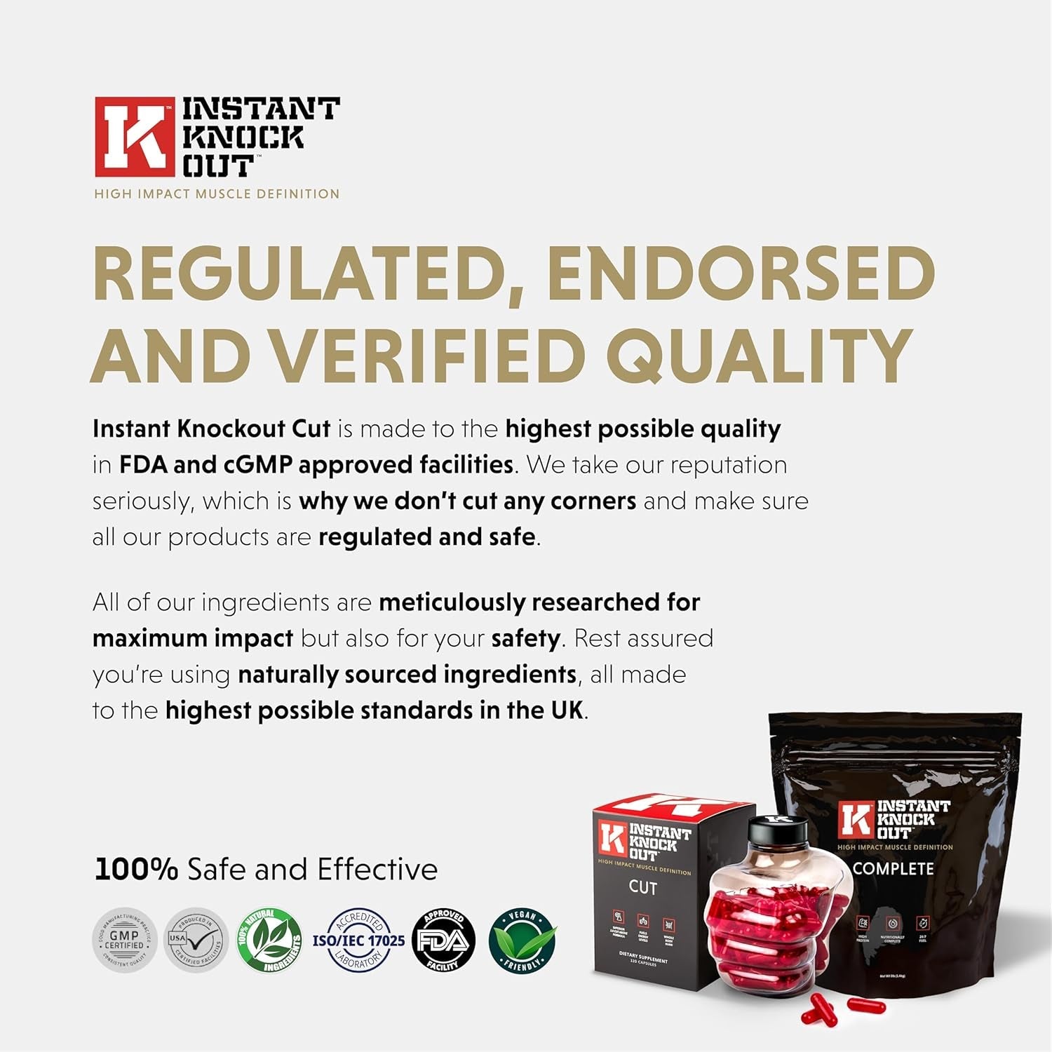 Instant Knockout - Fat Burner Weight Loss Shredding Formula - All Natural Ingredients