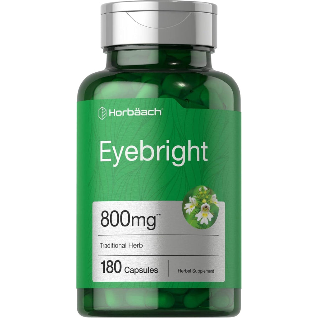 Horbäach Eyebright Herbal Supplement | 180 Capsules | Non-Gmo, Gluten Free
