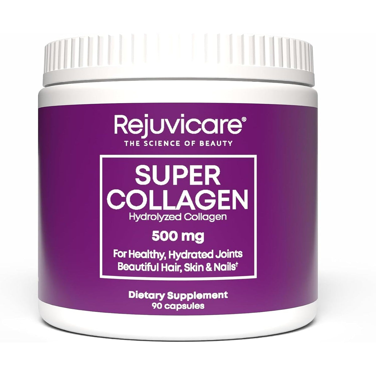 Rejuvicare Super Collagen Capsules for Beauty, Healthy Joints, Hair, Skin, & Nails, 90 Servings, Multi, (N8745)