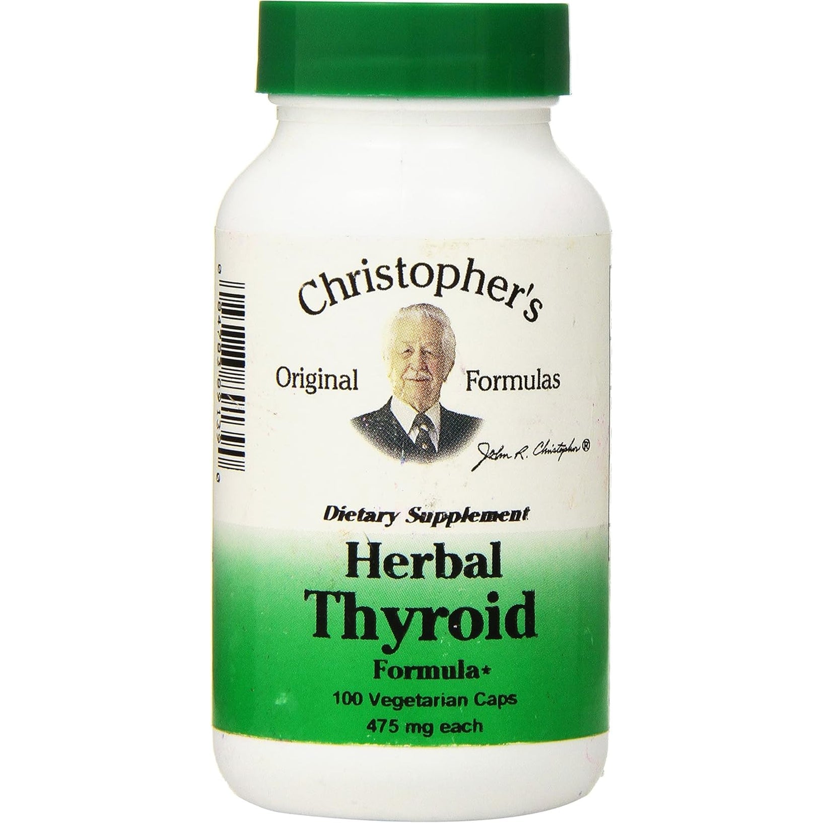 Christopher'S Original Formulas Herbal Thyroid | 100 Vegetarian Capsules | Traditional Herbal Blend Made with Kelp, Fo-Ti & Gotu Kola | Made in the USA