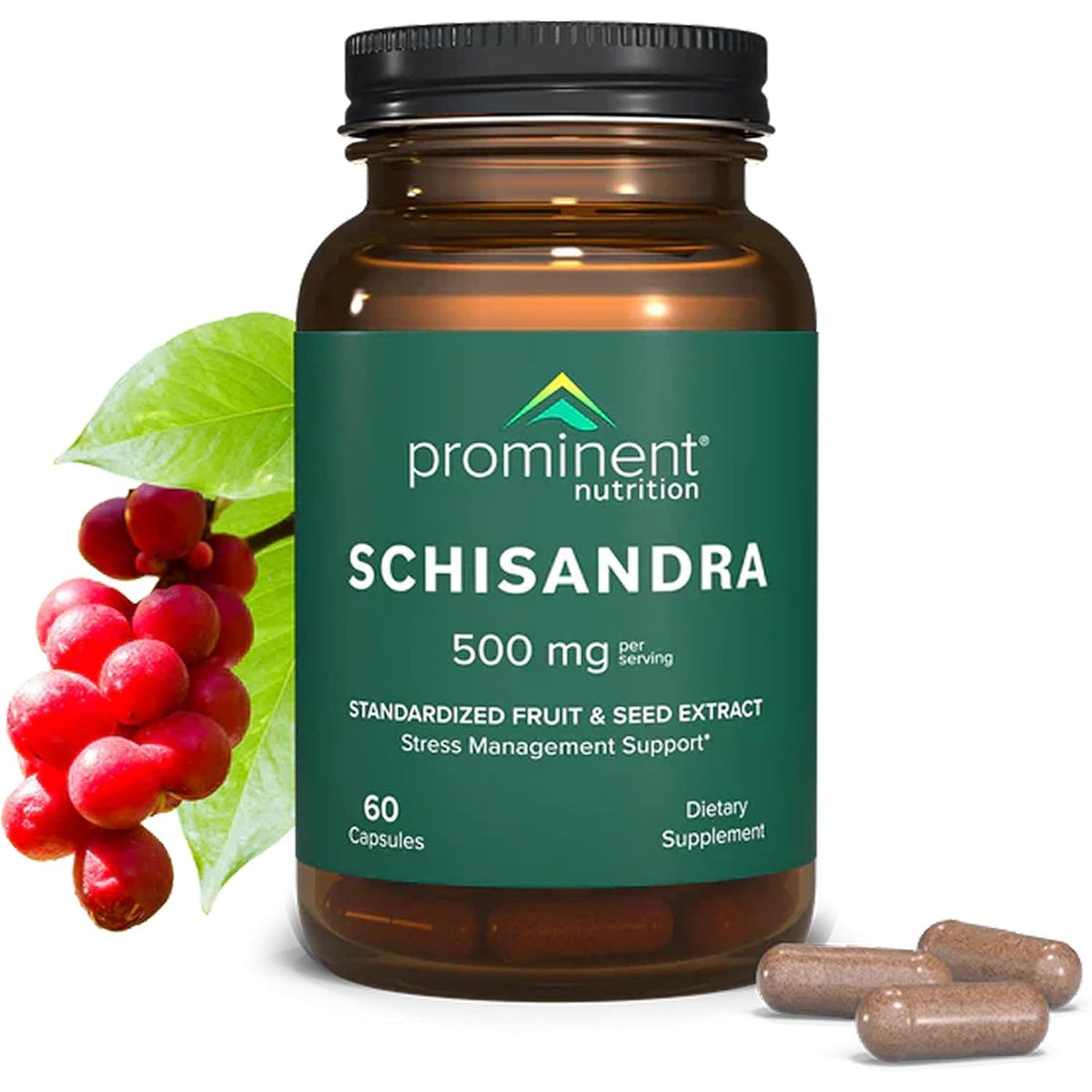 Prominent Nutrition Schisandra - Supplement for Liver & Stress Support - No Artificial Colors - Non-Gmo, Vegan & Gluten-Free - 60 Capsules (60 Servings)