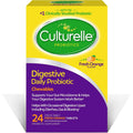 Culturelle Digestive Health Daily Probiotic Chewables, Probiotic for Men and Women, Most Clinically Studied Probiotic Strain, 10 Billion Cfus, Supports Occasional Diarrhea, Gas & Bloating, 24 Count