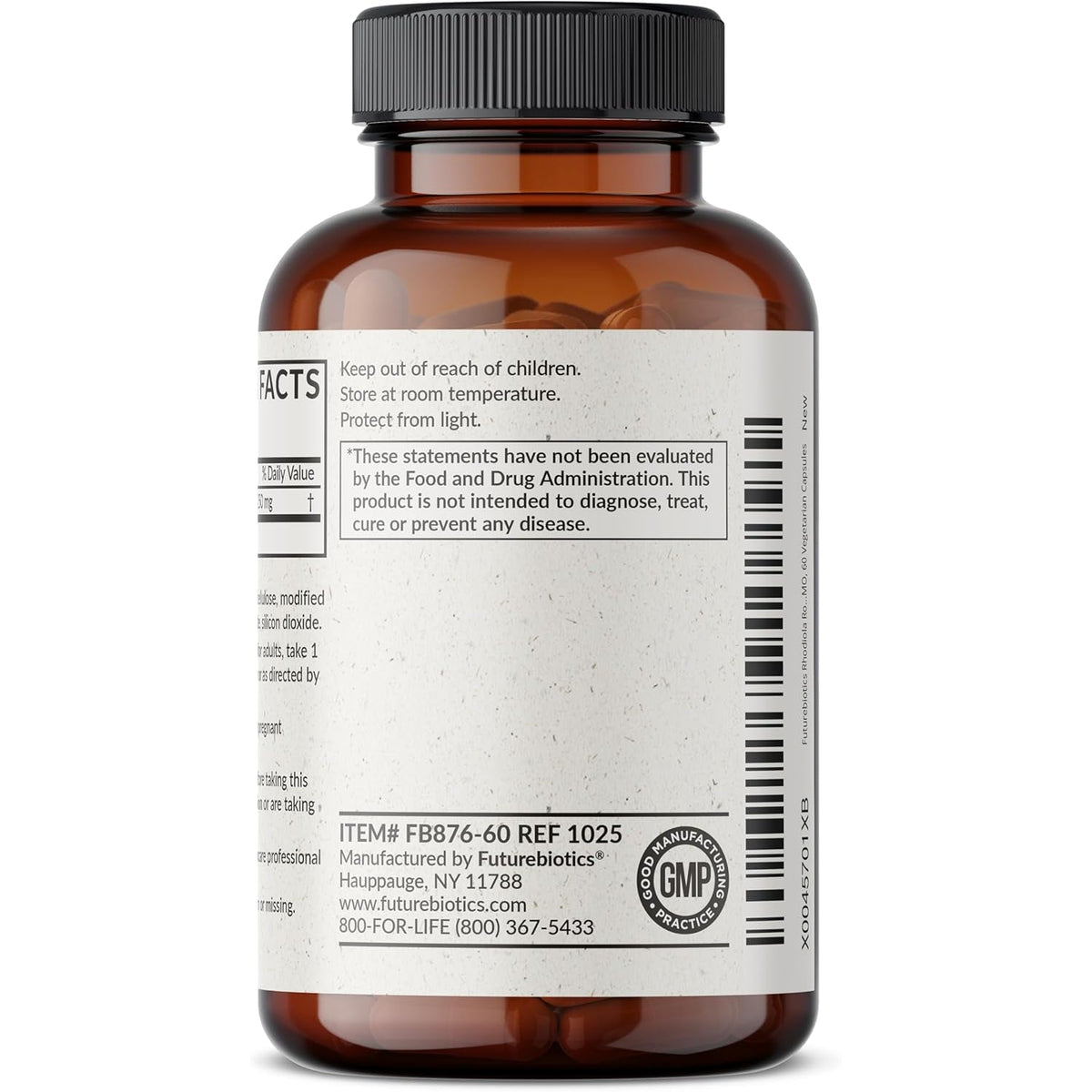 Futurebiotics Rhodiola Rosea Powder Adaptogenic Herb Vegetarian Capsules, 60 Count