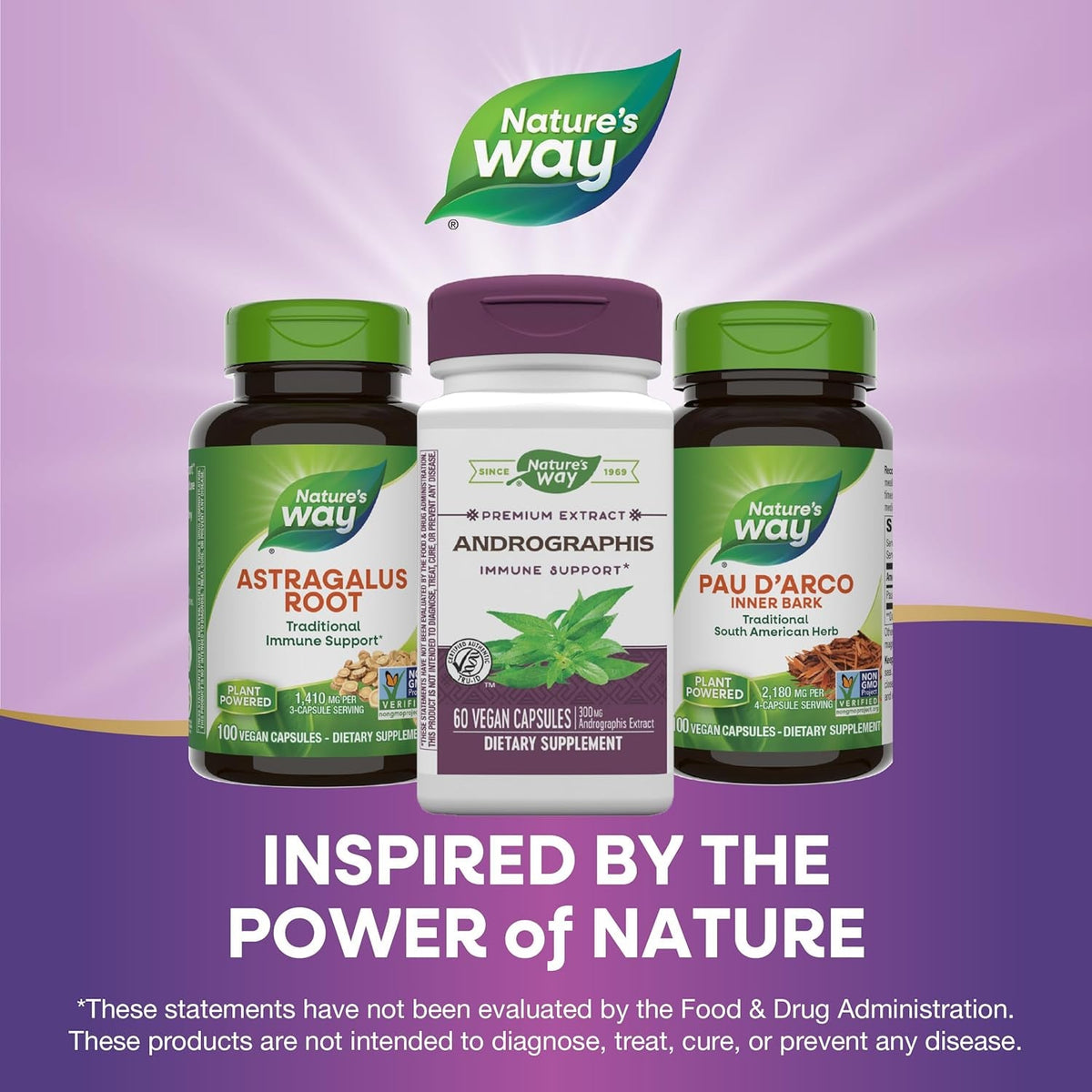 Nature'S Way Premium Extract Andrographis, Immune Support*, 300 Mg Andrographis Extract per Serving, 60 Vegan Capsules