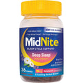 Midnite Deep Sleep Extra Strength, 10 Mg Melatonin Sleep Aid, Non-Habit Forming, Herbal Dietary Supplement for Adults, Drug-Free, Gluten-Free, and Lactose-Free, Vegetarian-Friendly, 36 Gummies