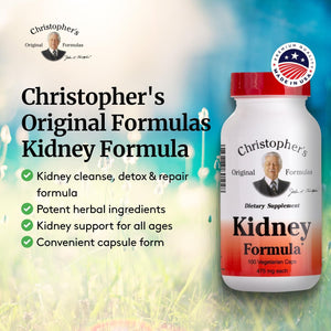 Christopher'S Original Formulas Kidney Formula - Kidney Cleanse Detox & Repair Formula - Herbal Blend for Kidney Support