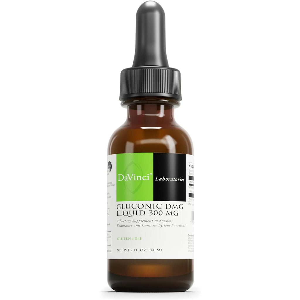 DAVINCI Labs Gluconic DMG Liquid 300Mg - Helps Support Immune System, Muscle Function, Heart Health & Brain Health* - 2 Fl Oz (60 Servings)