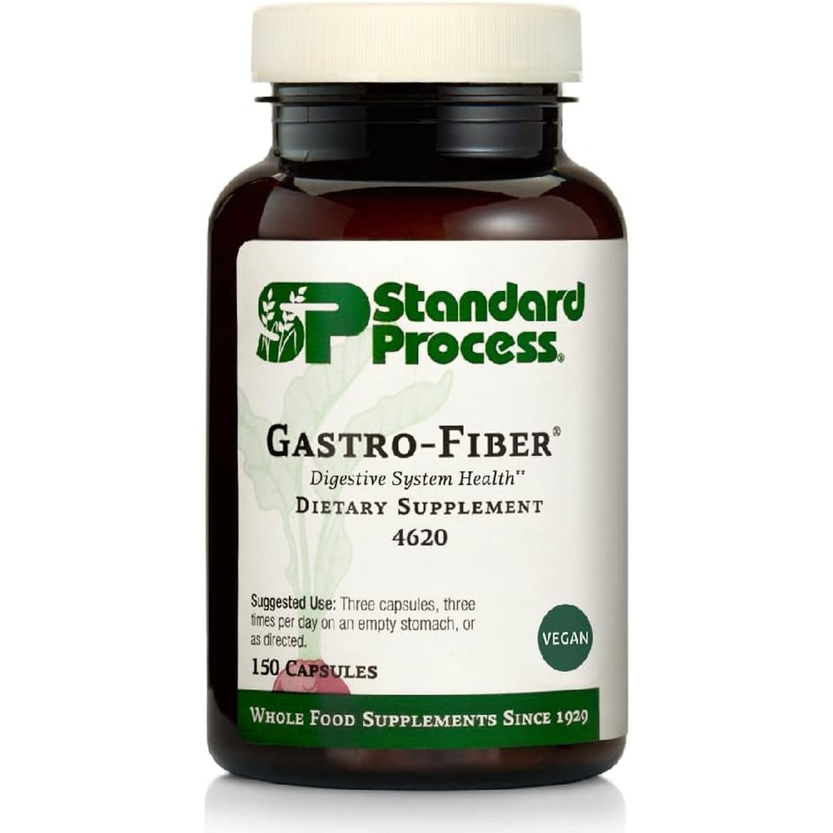 Standard Process Gastro-Fiber - Prebiotic Supplement for Digestive Health - Supports Gut Health with Apple Pectin - Maintains Immune Response - Vegan & Non-Soy - 150 Capsules (50 Servings)