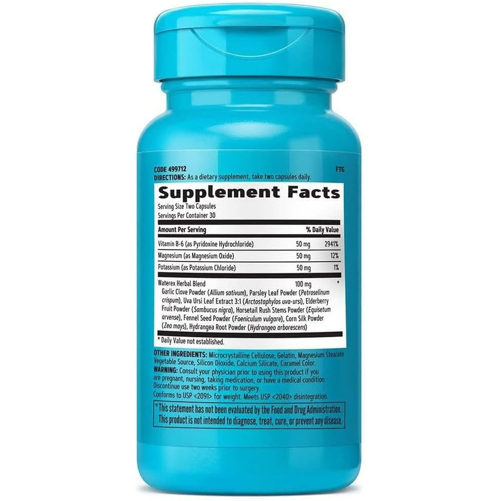GNC Total Lean Waterex, Helps Regulate Water Balance, Enhanced with Vital Electrolytes, 60 Capsules