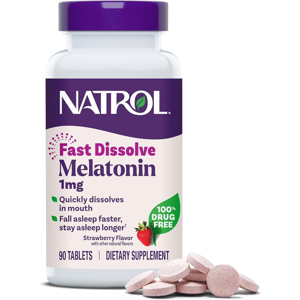 Natrol Fast Dissolve Melatonin 1 Mg, Sleep Support for Adults