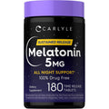Carlyle Melatonin 5Mg | 180 Sustained Release Tablets | All Night Support Supplement | Vegan, Non-Gmo, Gluten Free Formula