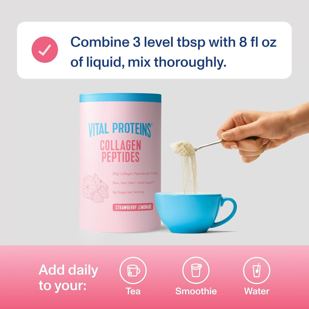 Vital Proteins Strawberry Lemonade Collagen Peptides Powder - 11.34Oz