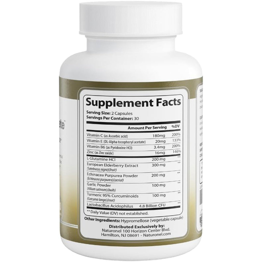 Viracid Complete – Comprehensive Immune Formula with Elderberry, Echinacea, Garlic, Zinc, L-Glutamine & Turmeric 95% Curcuminoids | Premium Supplement, Made in USA, GMP Certified (1)