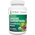 Dr. Berg'S Greens Superfood Cruciferous Vegetable Tablets - Vegetable Supplements for Adults W/ 11 Phytonutrient Super Greens - Energy, Immune System & Liver Veggie Tablets - 90 Tablet