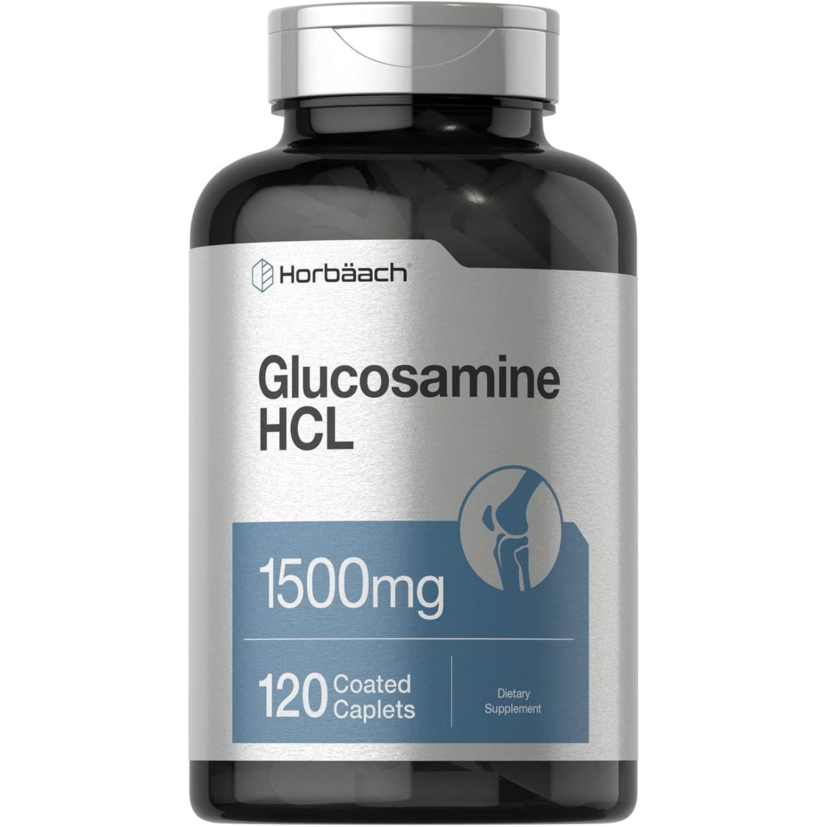 Horbäach Glucosamine HCL | 1500Mg | 120 Caplets | Non-Gmo and Gluten Free Supplement